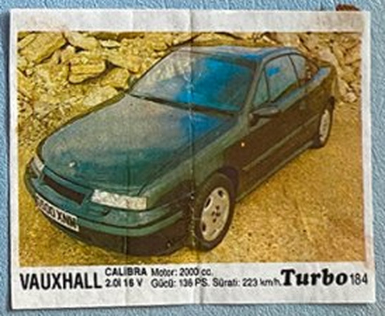 Turbo car insert no. 184, Vauxhall Calibra: the complete object without neighboring items